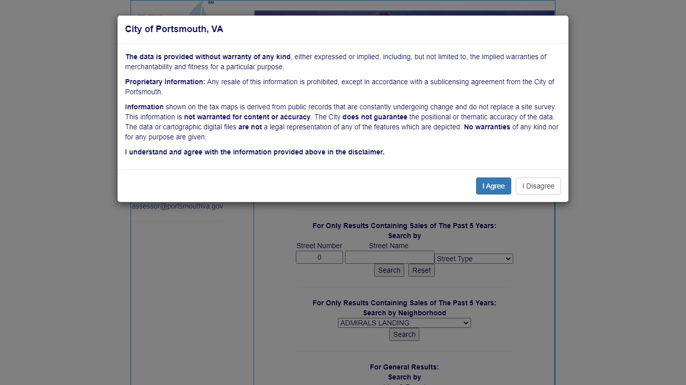 City of Portsmouth, Virginia - Real Estate Assessment Data